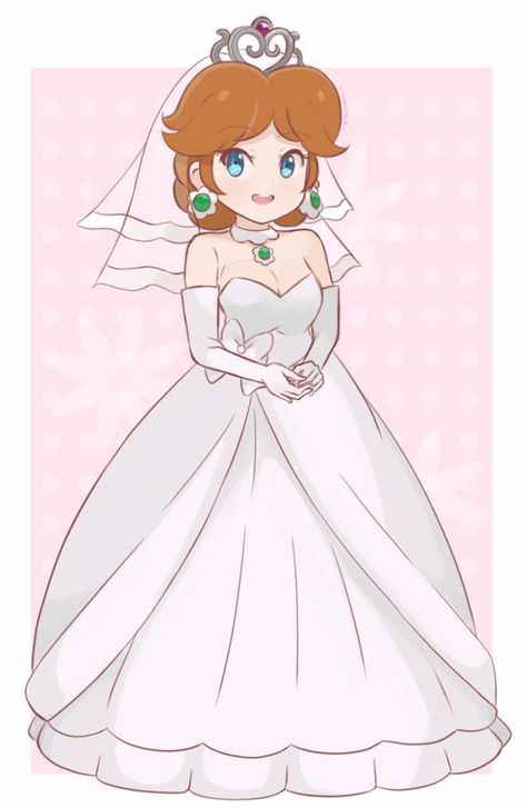 Wedding Dress Daisy | Super Mario Odyssey | Know Your Meme Daisy Wedding Dress, Mario Daisy, Harmonie Mario, Lusamine Pokemon, Luigi And Daisy, Mario Comics, Wedding Dresses Princess, Super Smash Bros Brawl, Peach Mario