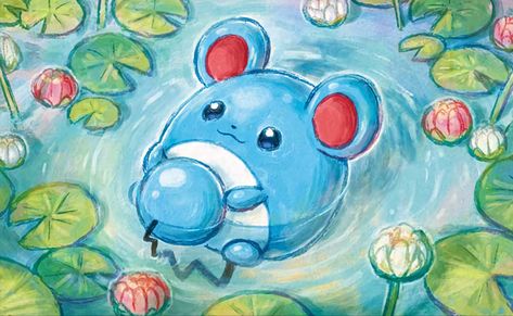 Marill Pokemon Art, Marill Pokemon, Old Pokemon, Vintage Birthday Parties, Pokémon Stuff, I Choose You, Trading Card Game, Pokemon Trading Card Game, Pokemon Trading Card