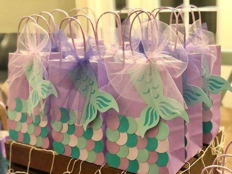 Mermaid Goodie Bags, Mermaid Gift Bags, Mermaid Favors, Mermaid Party Favors Bags, Mermaid Favor, Mermaid Bag, Mermaid Birthday Party Decorations, Mermaid Theme Birthday Party, Ariel Birthday