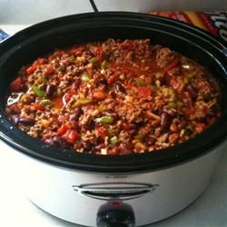 Boilermaker Tailgate Chili Recipe - Allrecipes.com Tailgate Chili Recipe, Tailgate Chili, Cowboy Recipes, Slow Cooker Chilli, Slow Cooker Turkey Chili, Boilermaker, American Cowboy, Slow Cooker Turkey, Slow Cooked Meals