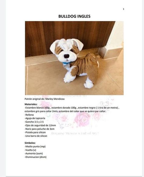 Crochet Amigurumi Free Patterns | English bulldog | Facebook Knitting Projects Sweaters, Crochet Dog Patterns, Crochet Amigurumi Free Patterns, Crochet Amigurumi Free, Crochet Dog, Dog Pattern, Amigurumi Free, Amigurumi Free Pattern, English Bulldog