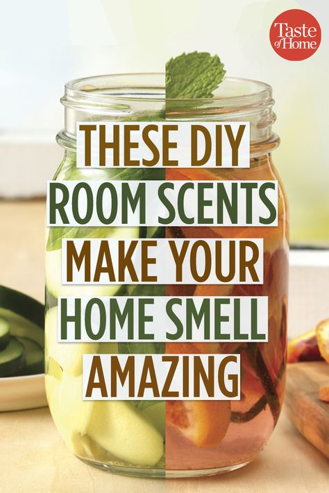 These DIY Room Scents Make Your Home Smell Amazing Air Freshener Recipes, Homemade Potpourri, Room Deodorizer, Stove Top Potpourri, Homemade Air Freshener, Make Your Home Smell Amazing, Potpourri Recipes, Diy Scent, Diy Air Freshener