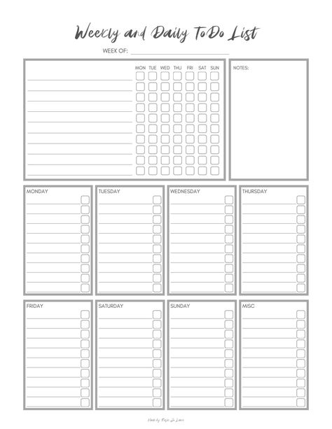 Made to fit your life. This fillable PDF Weekly & Daily To-Do List is just the thing to help bring order to your life and keep you on track with all your goals and deadlines. This checklist is designed to look beautiful in your home while simultaneously keeping you motivated.  How it works: Once you purchase this item, you will be able to download the fillable (type-able) PDF immediately. You can print it blank and fill in items as they come up or type it out at the start of each week to keep yo To Do Checklist Template, Weekly To Do List Template, Task Schedule, To Do List Template, Printable Tracker, Weekly To Do List, Daily Checklist, Password Log, Weekly Planner Template