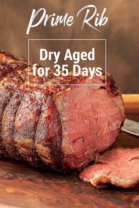 Prime rib is a favorite roast for many special occasions.  A 35-day dry aged prime rib roast smoked low and slow is really special. This is so good! Dry Aged Prime Rib, Boneless Prime Rib Roast, Smoked Prime Rib Roast, Smoked Prime Rib, Dry Aged Beef, Cooking A Roast, Round Roast, Prime Rib Roast, Rib Roast