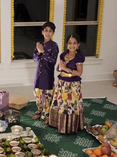 Brother And Sister Dresses Indian, Brother Sister Combo Dress Indian, Brother Sister Dress Combination, Family Combo Dress Indian, Family Matching Outfits Indian, Indian Dresses For Kids, Mom And Baby Dresses, Kids Dress Boys, Kids Party Wear Dresses