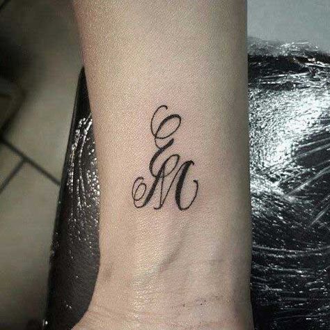 Letter M Tattoos, Tattoo Alphabet, Ems Tattoos, Letters Calligraphy, 7 Tattoo, Favorite Tattoos, M Tattoos, Free Tattoo Designs, Monogram Tattoo