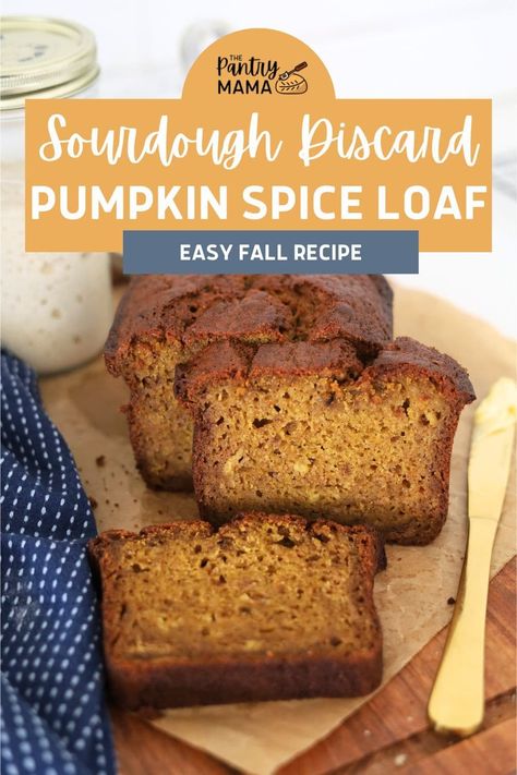 Thm Sourdough, Sourdough Discard Pumpkin, Pumpkin Spice Loaf, Pumpkin Breads, Spice Loaf, Pantry Mama, Sourdough Breakfast, Sourdough Pumpkin, Biscuits Recipes