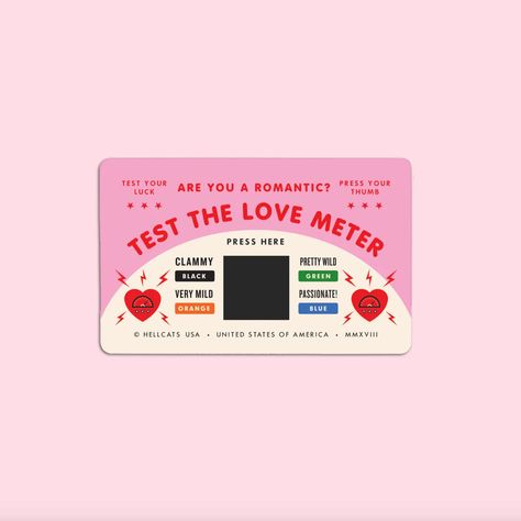 Test The Love Meter Mood Card | Good Crowd // Good gifts for great people Mood Card, Love Test, Love In The Air, Is It Love?, Mood Boosters, Test Card, True Feelings, Just Giving, Fit In