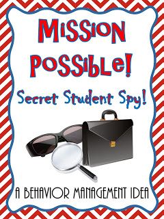 I totally think this would work for 4th graders. Teacher Tipster Inspired Freebie and MISSION POSSIBLE! Detective Themed Classroom, Secret Student, Spy Theme, Mission Impossible Theme, Positive Behavior Management, Mission Possible, Teacher Freebies, Slp Activities, Clever Classroom