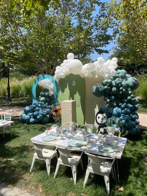 Octonauts Decorations, Octonauts Birthday Party Decorations, Octonauts Birthday Party, Octonauts Party, Birthday Backdrop, Boy Birthday Parties, Balloon Garland, 4th Birthday, Birthday Theme