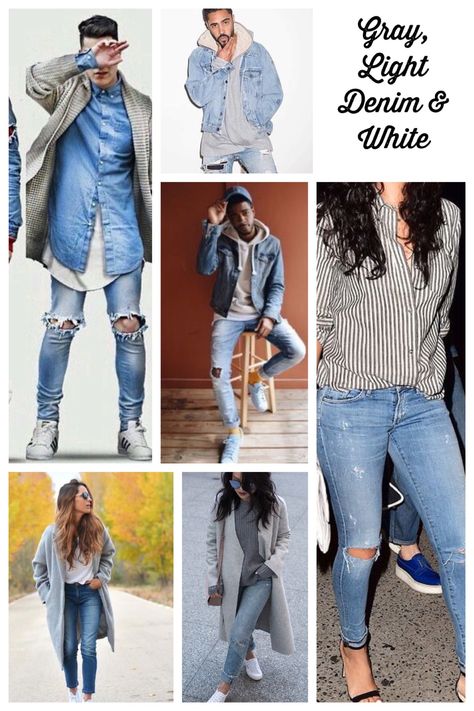 Gray light Denim and white group outfit color scheme Pt Outfits, Worship Team Outfits, Worship Leader Outfit, Worship Outfits, Team Outfits, Big Family Photos, Worship Art, Worship Team, Outfit Combos