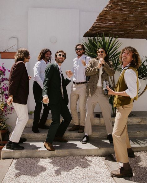 Male Wedding Outfits Guest, Wedding Guest Inspo Outfit Men, Earth Tone Wedding Guest Outfits Men, Grooms Outfit Ideas, Joshua Tree Wedding Guest Outfit, Colorful Cocktail Attire Men, Garden Party Mens Attire, Men Garden Party Outfit, Garden Formal Wedding Attire Guest Men