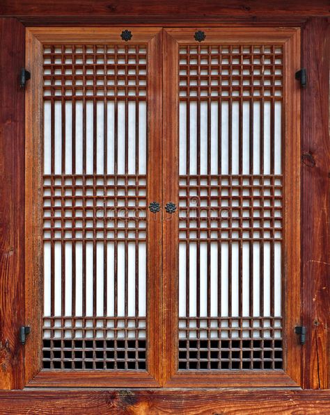 Vintage Shutters, Traditional Windows, Japan Architecture, Shutter Stock, Pattern Design Inspiration, Wooden Windows, Window Shutters, Wood Windows, Traditional Korean