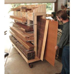 Woodworking Plans Free Lumber Cart, Lumber Rack, Lumber Storage, Wood Crafting Tools, Woodworking Books, Woodworking Patterns, Rockler Woodworking, Diy Holz, Woodworking Workshop