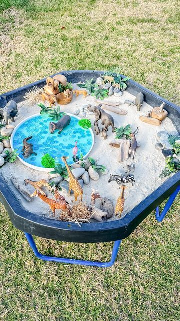 Toddler Messy Play, Safari Activities, Childcare Ideas, Kids Sensory Play, Boys Play, Types Of Play, Tuff Tray, Daycare Activities, Themed Activities