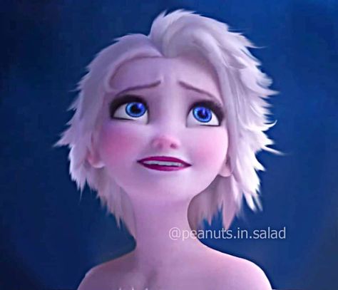 Elsa Short Hair, Elsa Short Hair Frozen, Elsa With Short Hair, Elsa With Brown Hair, Realistic Elsa Wig, Elsa Smile, Elsa Screencaps, Disney Elsa, Disney Princess Wallpaper