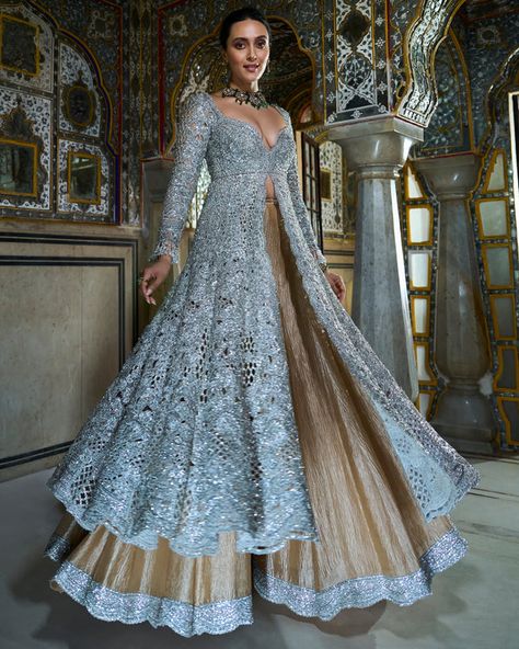 The Latest South Asian Wear | Explore New Lehengas, Outfits, Saris, and More | KYNAH Tissue Sharara, Anarkali Jacket, Tube Gown, Structured Gown, Floral Anarkali, Seema Gujral, Net Embroidery, Long Anarkali, Mirror Embroidery