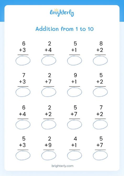 Looking for some addition worksheets to help your students practice sums less than or equal to 10? You've come to the right place! In this download, you will find 10 different worksheets in horizontal format. Your students can use a variety of strategies to solve these problems, including counting on, using a number line, and using the addition facts. Let's get started! Homeschool Addition, Kindergarten Addition, Kindergarten Addition Worksheets, Addition Kindergarten, Math Addition Worksheets, Kindergarten Reading Worksheets, Homeschool Worksheets, Free Preschool Worksheets, Worksheets Preschool