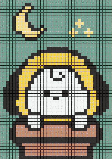 Korean Cross Stitch, Grandma Activities, 32x32 Pixel Art Grid, Buku Diy, Grid Ideas, Pixel Grid, Pola Topi, Hanging Craft Ideas, Graph Crochet