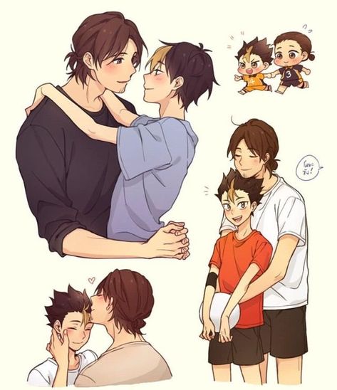 Asahi X Nishinoya Cute, Asahi Azumane X Yuu Nishinoya, Haikyuu Noya X Asahi, Nishinoya Yuu X Asahi, Haikyuu Nishinoya X Asahi, Noya And Asahi, Asahi Azumane Fanart, Asahi And Nishinoya, Noya X Asahi