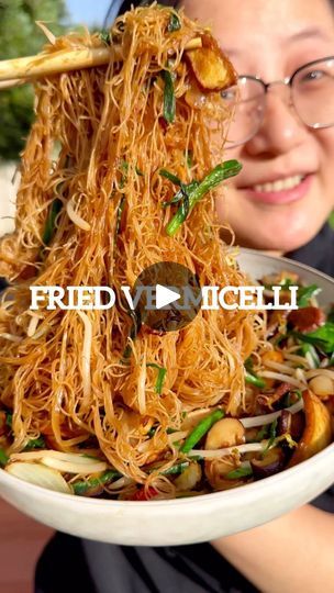 Vegan Asian Food, Shiitake Recipes, Noddle Recipes, Vermicelli Recipe, Meal For One, Vermicelli Recipes, Smoked Tofu, Millet Recipes, Pasta Noodle Recipe