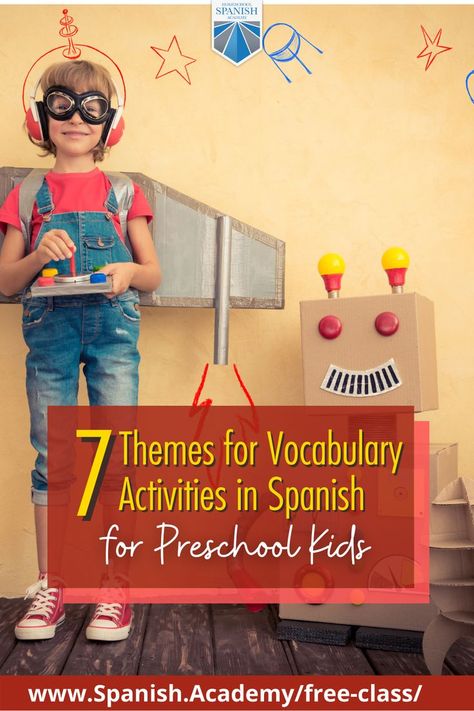 When vocabulary is introduced by subject or theme, it will stay with your preschooler longer. This is because contextual learning allows students to make personal connections to new information by associating it with their experiences. Thematic teaching is better than having your students memorize scattered and disjointed words. Thematic Teaching, Spanish Activities, Vocabulary Activities, Grammar And Vocabulary, Preschool Kids, In Spanish, Grammar, Fun Activities, Vocabulary