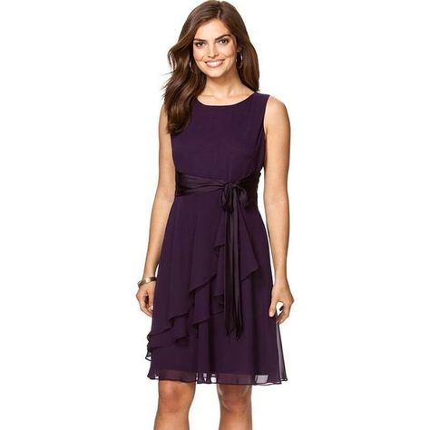 lightweight purple plus size summer dress Asymmetrical Ruffled Skirt, Ross Dresses, Kohls Dresses, Jumper Outfit, Gaun Fashion, Satin Sash, Dress Guide, Women's Chaps, Mothers Dresses