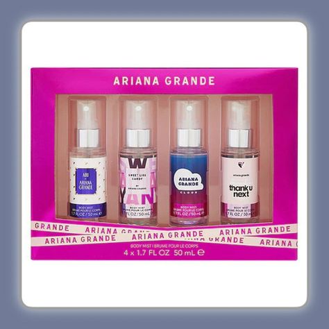 Ariana Grande Perfume Set, Ariana Grande Body, Ariana Grande Fragrance, Ariana Grande Perfume, Thank U Next, Sweet Like Candy, Perfume Set, Gift Sets For Women, Perfume Gift