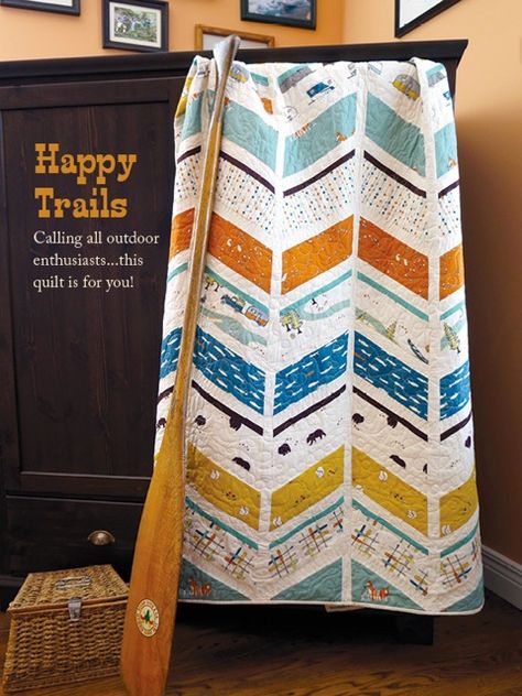 Camping Quilt, History Of Quilting, Herringbone Quilt, Baby Boy Quilts, Cute Quilts, Domestic Goddess, Happy Trails, Boy Quilts, Chevron Quilt