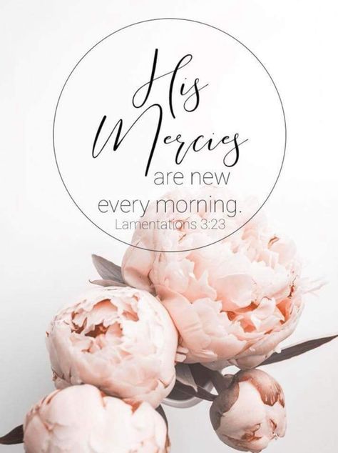 Quotes Calligraphy, Mercies Are New Every Morning, His Mercies Are New, Will Of God, Bible Verse Background, New Every Morning, Bible Quotes Wallpaper, Ayat Alkitab, Message Quotes