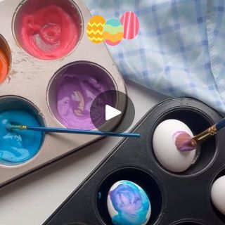 Baking Soda Vinegar Easter Eggs, Eggs In Muffin Tin, Baking Soda Water, Baking Soda Vinegar, Egg Muffin, Egg Dye, Easter Egg Dye, Soda Water, Egg Painting