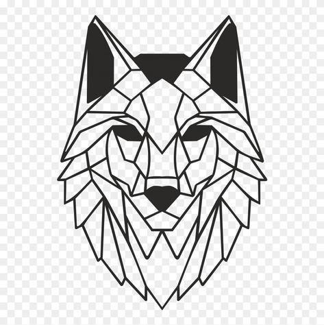 Wolf Drawing Easy, Wolf Png, Geometric Wolf Tattoo, Wolf Designs, Png Pictures, Geometric Face, Genos Wallpaper, Geometric Wolf, Rune Tattoo