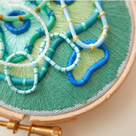 Sculptural Embroidery, Fiber Studio, A Level Textiles, Polymer Clay Embroidery, Fiber Art Jewelry, Abstract Embroidery, Traditional Embroidery, Art Medium, Anatomy For Artists