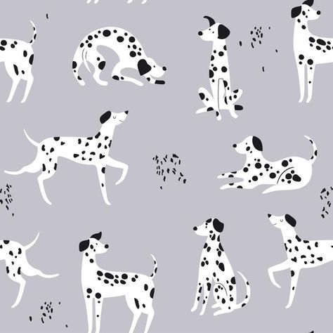 Dalmation Illustration, Dalmatian Illustration, Illustration Career, Pet Pattern, Dalmatian Pattern, Pet Branding, Dog Patterns, Western Prints, Dog Girl