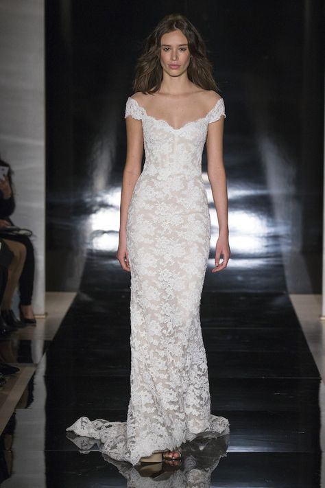 Reem Acra Wedding Dress, Reem Acra Bridal, Wedding Gown Trends, Shoulder Wedding Dress, Spring Wedding Dress, Reem Acra, Munaluchi Bride, Bridal Fashion Week, Fall Wedding Dresses