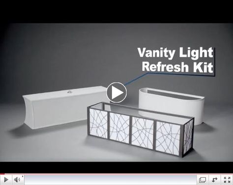 Vanity Light Refresh Kit $38 lowes Lowes Bathroom Vanity, Bathroom Light Bar, Hollywood Vanity Lights, Light Fixture Makeover, Vanity Light Shade, Lighting Makeover, Light Fixture Covers, Hollywood Vanity, Diy Bathroom Vanity