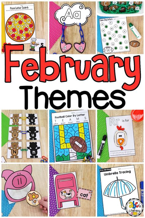 Are you looking for resources for your February lesson plans? Check out these February Preschool Themes! These activities for the holidays & special days in February will make learning fun for your young students. Click on the link to learn more! Daycare February Themes, February Lesson Plan Themes For Toddlers, Preschool Themes For February, February Themes For Kindergarten, February Lesson Plan Themes, February Storytime Themes, February Songs For Preschool, February Themes For School, Preschool February Themes