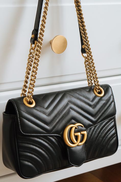 I Finally Pulled the Trigger At Gucci—Here’s What Bag I Committed to Tas Gucci, Gucci Gg Marmont Matelasse, Gucci Marmont Bag, Iphone Bag, Gucci Purses, Tas Fashion, Prada Handbags, Gucci Handbags, Chain Shoulder Bag