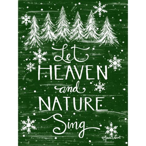 The Holiday Aisle® Let Heaven And Nature Sing On Canvas by Annie LaPoint Textual Art | Wayfair Let Heaven And Nature Sing, Wood Pallet Art, Woodland Christmas, Canvas Easy, Pallet Art, Christmas Pictures, Christmas Signs, Art And Technology, The Holiday Aisle