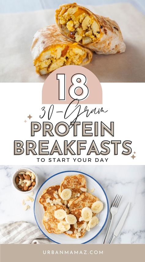 Looking for 30 gram protein breakfasts to start your day? Check out these 18 energizing breakfasts with 30 grams of protein to fuel your morning. High Protein Breakfast After Workout, Best Food To Eat In The Morning, 30 Gram Of Protein Breakfast, Protein Breakfast No Powder, 30grams Of Protein, Protein In The Morning, Healthy Fueling Breakfast, How To Get 30 Grams Of Protein Per Meal, 30 G Of Protein Breakfast