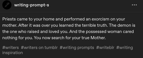 Curse Prompts, Demon Writing, Tumblr Writing, Story Writing Prompts, Book Prompts, Writing Fantasy, Writing Dialogue Prompts, Writing Inspiration Prompts, Book Writing Inspiration