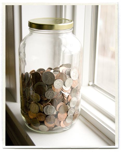 the money jar.......now this is too sweet. a great tradition! Change Jar, Coin Jar, Money Jar, Heaven Can Wait, Pickle Jar, Money Jars, Spare Change, Pickle Jars, Money Goals