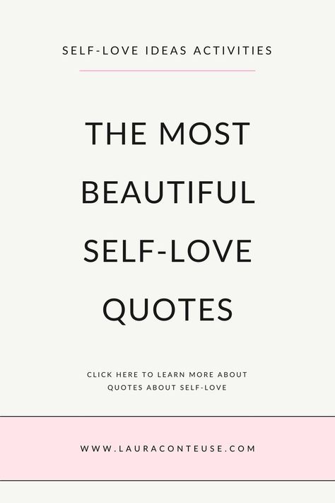 a pin that says in a large font The Most Beautiful Self-Love Quotes Cute Self Love Quotes Short, Self Love Captions For Instagram Short, Instagram Captions Positive, Motivational Quotes For Success Wallpaper, Powerful Quotes For Women Strength, Cute Self Love Quotes, Quotes Know Your Worth, Captions Positive, Quotes About Lies