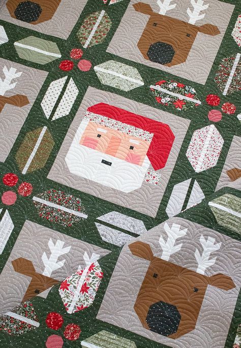 Modern Boy Quilt, Santa Quilt, Moda Blockheads, Quilt Layers, Cake Quilt, Christmas Blocks, Layer Cake Quilts, Crafty Christmas, Rose Quilt