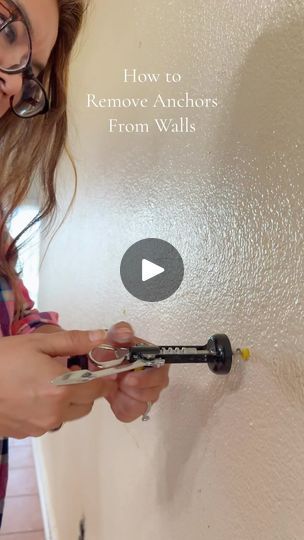 2.8M views · 108K reactions | How to remove wall anchors easily. Thank you to @sidneyraz for teaching us! 🫶🏻

This is such a good tip for renters and homeowners too. 

We’re prepping for paint so these anchors have to go. 

Would you try it?

#renterhacks #renterfriendly #homedecortips #homeprojects #wallanchors | Lucy & Daniel | Latino Creators & Photographer | Cordeone · c’est pas une valse How To Remove Wall Anchors, Paint Hacks, Renter Hacks, Remove Wall, Hall Flooring, House Hacks, Beautiful Office, Up House, Tool Belt