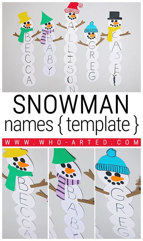 Snowman Name, Winter Theme Preschool, Winter Activities Preschool, January Crafts, December Crafts, First Day Of Winter, Name Game, Winter Classroom, Winter Kindergarten