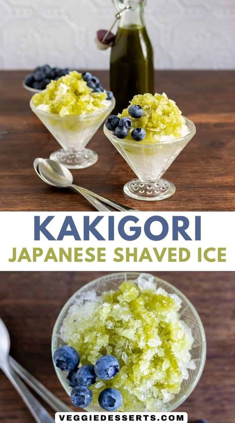 Kakigori - Japanese Shaved Ice Japanese Shaved Ice Recipe, Homemade Shaved Ice, Japanese Shaved Ice, Shaved Ice Dessert, Shaved Ice Recipe, Homemade Syrups, Ice Lolly Recipes, Ice Recipe, Matcha Strawberry