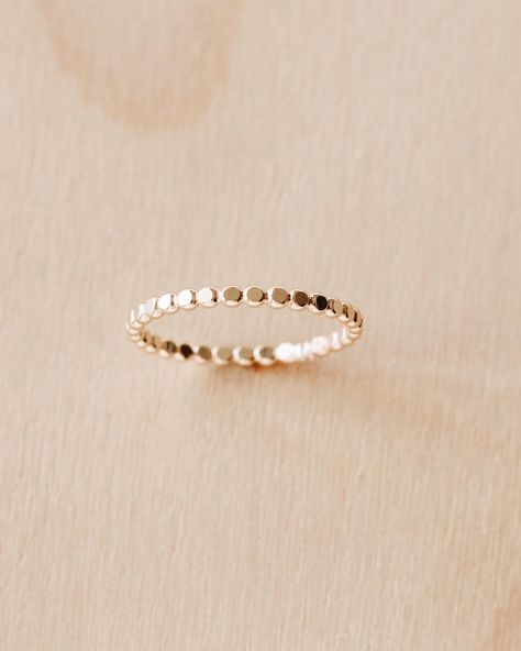 Dot Ring, Dainty Band, Gold Rings Simple, Jewelry Accessories Ideas, Golden Ring, Gold Filled Ring, Ring Stacking, Jewelry Lookbook, Solid Gold Rings