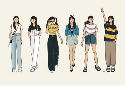 Twenty Five Twenty One Fashion, 2521 Outfit, Twenty Five Twenty One Kdrama Outfit, Na Heedo 2521 Outfit, Na Hee Do Outfit, Twentyfivetwentyone Wallpaper, Twenty Five Twenty One Na Hee Do, Korean Drama Tv, Girl Drawing Sketches