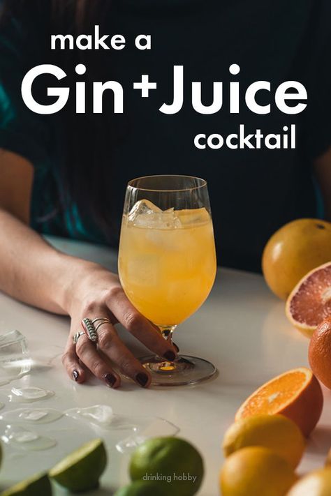 Gin And Juice Recipe, Fruity Drink Recipes, Gin And Juice, Gin Drink Recipes, How To Make Gin, Frozen Drink Recipes, Juice Cocktails, Frozen Cocktail Recipes, Recipes By Ingredients